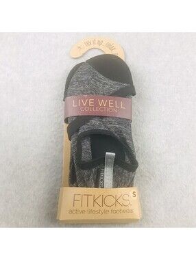 FitKicksYoga Socks Shoes Active Lifestyle Footwear S 5.5- 6.5 Gray